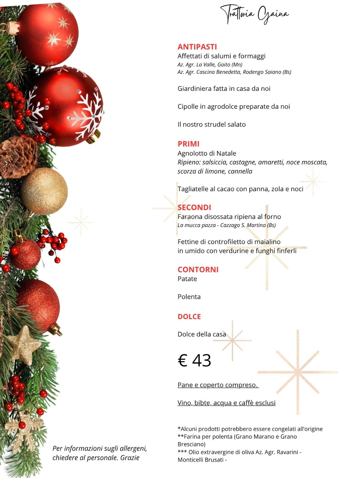 Natale 2026 MENÙ 